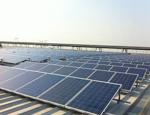 泰州3MW彩鋼瓦帶角度太陽能支架