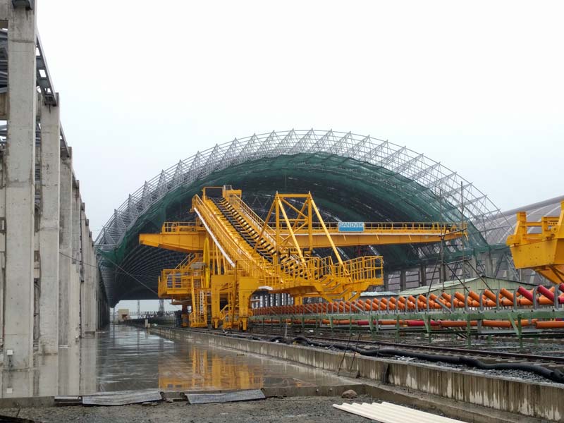 鋼鐵廠(chǎng)儲(chǔ)料棚網(wǎng)架工程 鋼鐵廠(chǎng)儲(chǔ)料棚網(wǎng)架工程